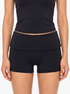 The Daily Fold Over Shorts 4" in Black - view 3