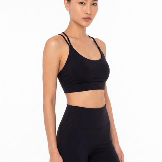 The Daily Pilates Bra in Black - view 1