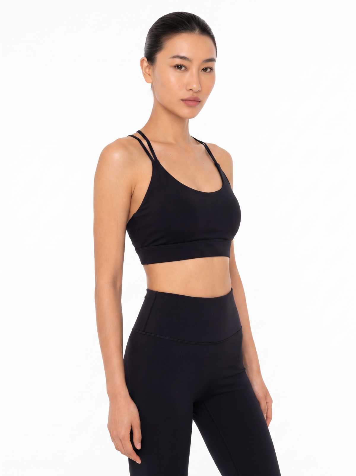 The Daily Pilates Bra in Black - view 1