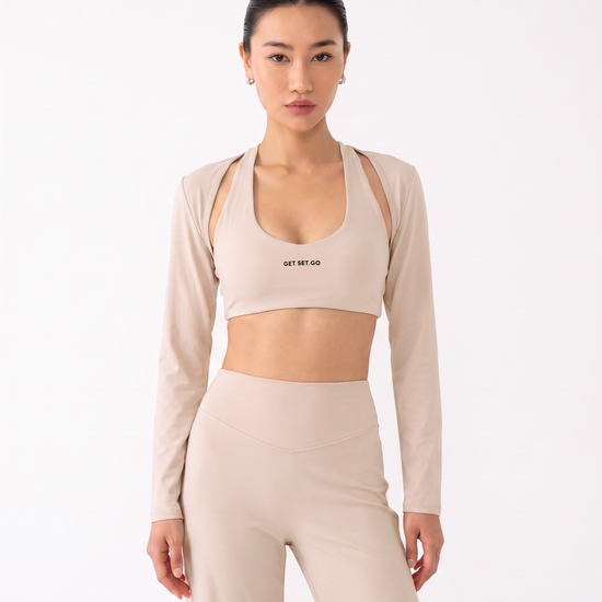 The Daily Layer Shrug in Nude - view 2